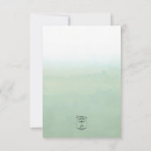 De groene Waterverf was Eucalyptus sparen de Datum Save The Date (Achterkant)