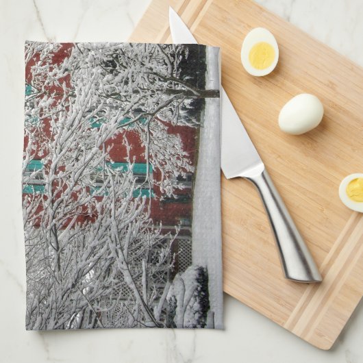 De groene weg Inn Theedoek (Quarter Fold)