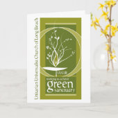 De groene Wenskaarten van het Heiligdom Kaart (Gele Bloem)