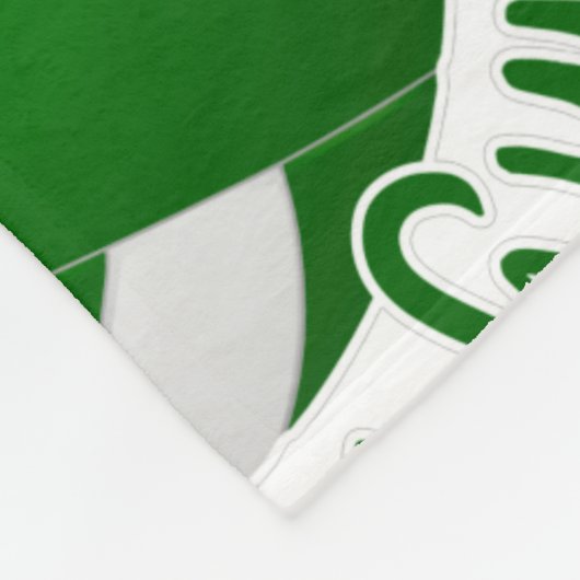 de groene witte volleybalrechtbank gelukkig plaats fleece deken (Hoek)