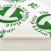 de groene witvolleybalrechtbank gelukkig sherpa deken (3/4)