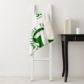 de groene witvolleybalrechtbank gelukkig sherpa deken (In situ)