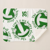 de groene witvolleybalrechtbank gelukkig sherpa deken (Voorkant (horizontaal))