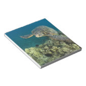 De Groene Zee schildpad (Chelonia mydas) is de 2 Notitieblok (Schuin)