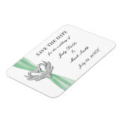 De groene Zilveren van het Lint sparen de Datum Ma Magneet (Linkerzijde)