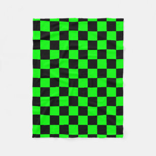 De groene zwarte controleurs van het neon fleece deken