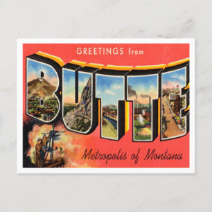 De Groenen van Butte, Montana Vintage Travel Briefkaart