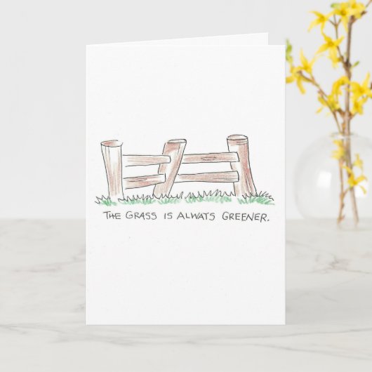 De groenere Aanmoediging van het gras Kaart (Gele Bloem)