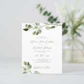 De groenere elegante uitnodiging van de het manusc (Staand voorkant)