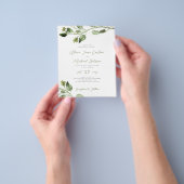 De groenere elegante uitnodiging van de het manusc flyer (Hand)