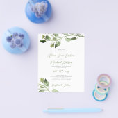 De groenere elegante uitnodiging van de het manusc flyer (Enkel)