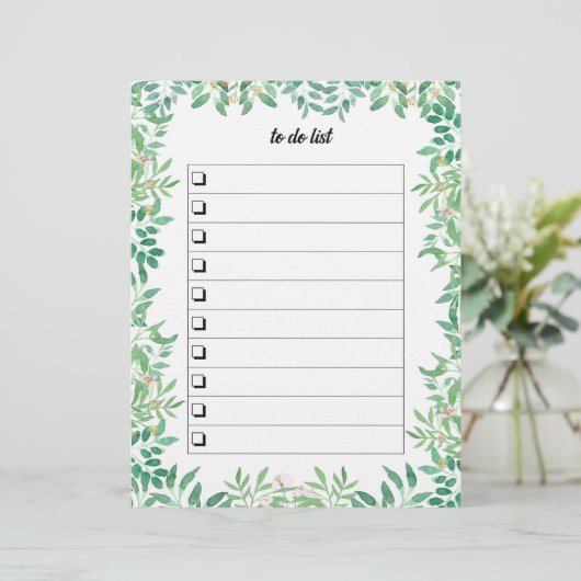 De groenere waterverf van de klap om lijst te doen briefhoofd (Staand voorkant)