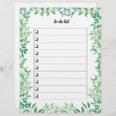 De groenere waterverf van de klap om lijst te doen briefhoofd (Voorkant / Achterkant)