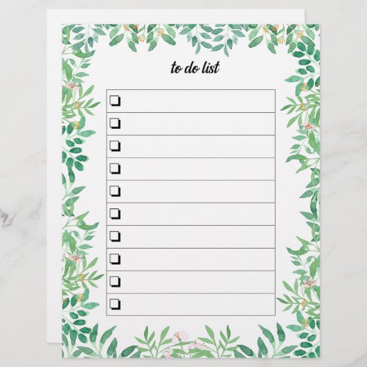 De groenere waterverf van de klap om lijst te doen briefhoofd (Voorkant / Achterkant)