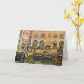 De groentemarkt, Venetië | Louis Abel-Truchet Kaart (Gele Bloem)