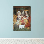 De groenten- en fruitmarkt canvas afdruk (Insitu (Houten vloer))