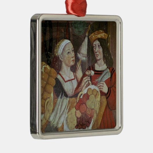 De groenten- en fruitmarkt metalen ornament (Rechts)