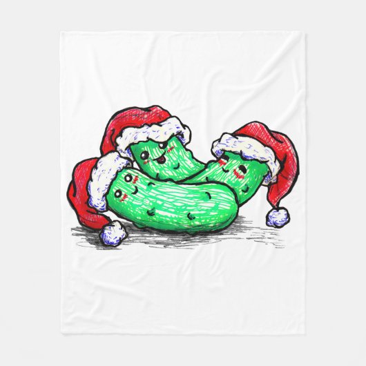 De Groenten in het zuur van Kerstmis Fleece Deken (Voorkant)