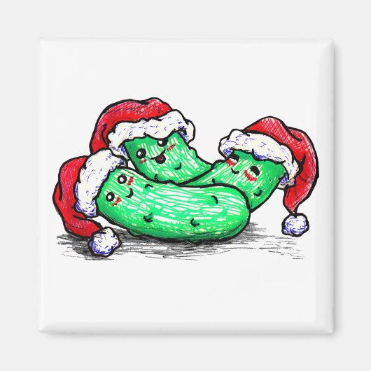 De Groenten in het zuur van Kerstmis Magneet (Voorkant)