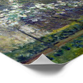 De groenten tuin met bomen in bloesem poster (Hoek)