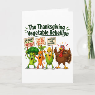 De groenteopstand met Thanksgiving Feestdagen Kaart
