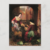 De groenteverkoper briefkaart (Voorkant)