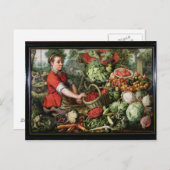 De groenteverkoper briefkaart (Voorkant / Achterkant)