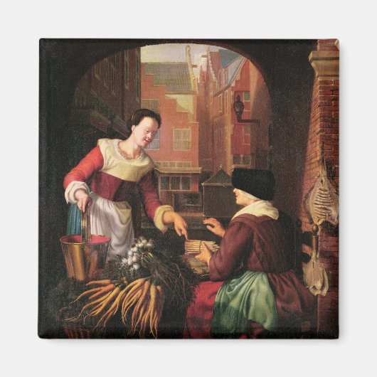 De groenteverkoper magneet (Voorkant)