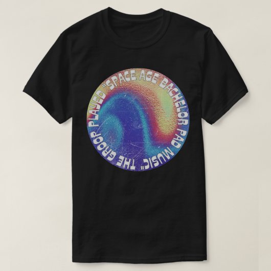 De groep speelde Space Age Batchelor Pad Muziek T-shirt (Design voorkant)