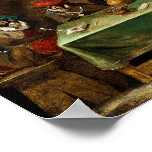 De groep van apen die roken poster (Hoek)