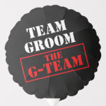 De groep van het Team van G-Team Ballon<br><div class="desc">*Aanpassen met jouw tekst en keuze uit achtergrondkleur.</div>
