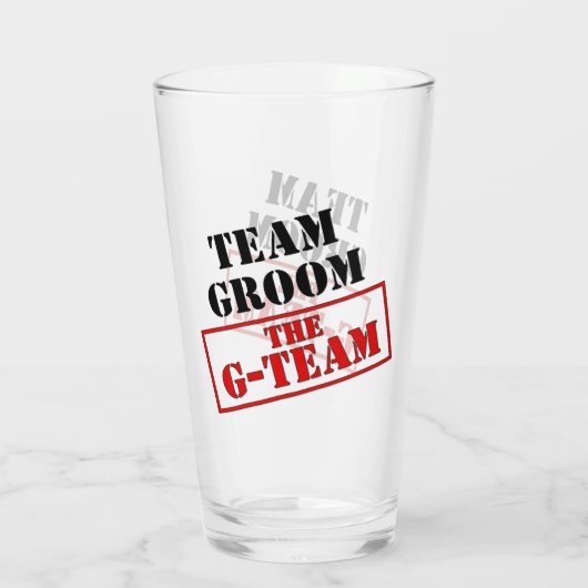 De groep van het Team van G-Team Glas (Achterkant)