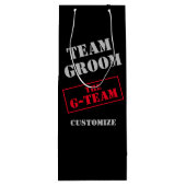 De groep van het Team van G-Team Wijn Cadeautas (Achterkant)