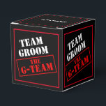 De groepskubus van het team van het G-Team Bedankdoosjes<br><div class="desc">*Aanpassen met jouw tekst en keuze uit achtergrondkleur.</div>