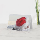 De groet binnen Kerstman geeft het surfen lessen Feestdagen Kaart (Achterkant)