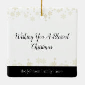 De groet-cadeautjes van de moderne kerstvakantie keramisch ornament (Achterkant)