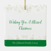 De groet-cadeautjes van de moderne kerstvakantie keramisch ornament (Achterkant)