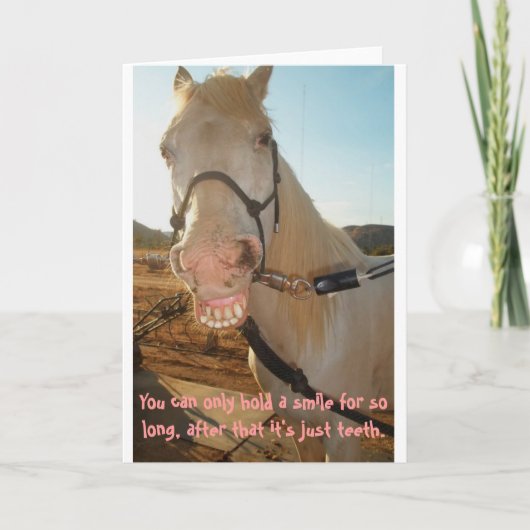 De Groet CardBlank van de Glimlach van het paard Kaart (Voorkant)