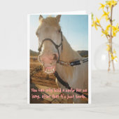 De Groet CardBlank van de Glimlach van het paard Kaart (Gele Bloem)