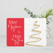 De groet-kaart van de moderne 'prettige kerstvakan (Staand voorkant)