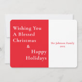 De groet-kaart van de moderne 'prettige kerstvakan (Achterkant)