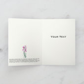 De Groet/Notecard van het wilgeroosje Kaart (Binnen)