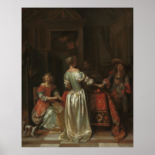 De groet - Pieter de Hooch Fine Art Poster (Voorkant)