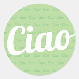 De groet van Ciao Ronde Sticker