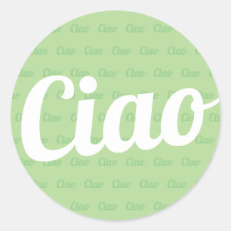 De groet van Ciao Ronde Sticker