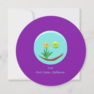 De Groet van de gele narcis van Haven Costa, CA Feestdagenkaart