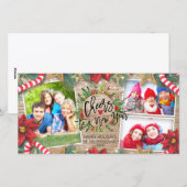 De groet van de groet van het Manuscript van een N Feestdagenkaart (Voorkant / Achterkant)