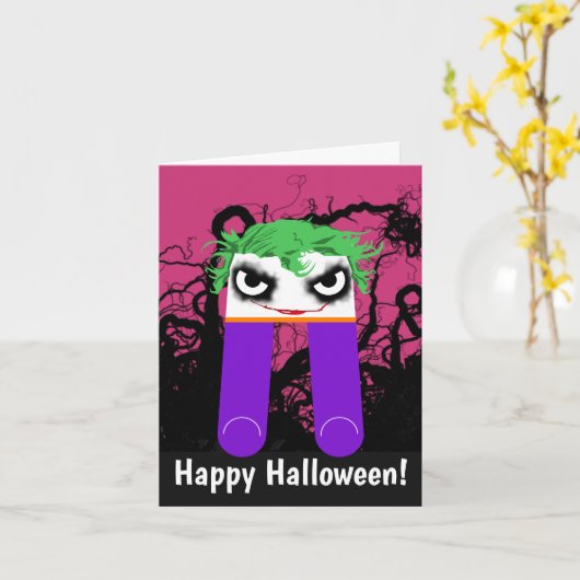 De Groet van de Joker van Halloween Kaart (Gele Bloem)