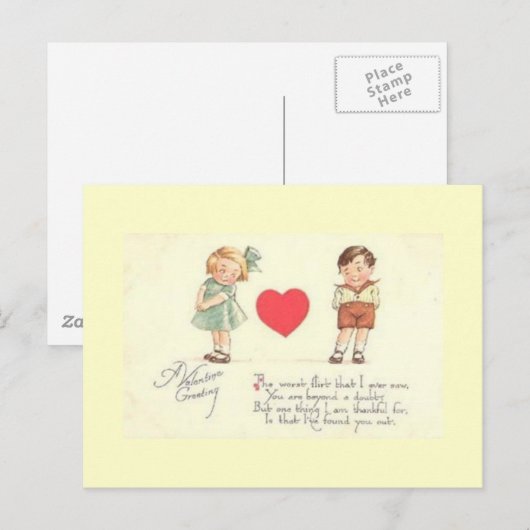 De groet van de slechtste Valetine Briefkaart (Voorkant / Achterkant)