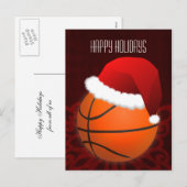 de groet van de Vakantie van de basketbalspeler Feestdagenkaart (Voorkant / Achterkant)